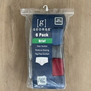 George Men’s 6 Pack Men’s  Underwear Brief’s Size 3XL New